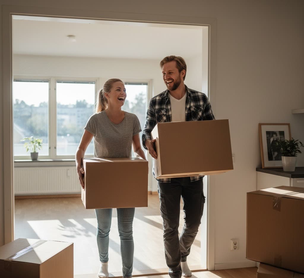 Illustration av flytt